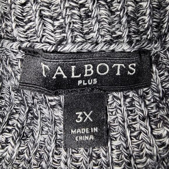 Talbots marled split neck tunic sweater 3x - Picture 7 of 8